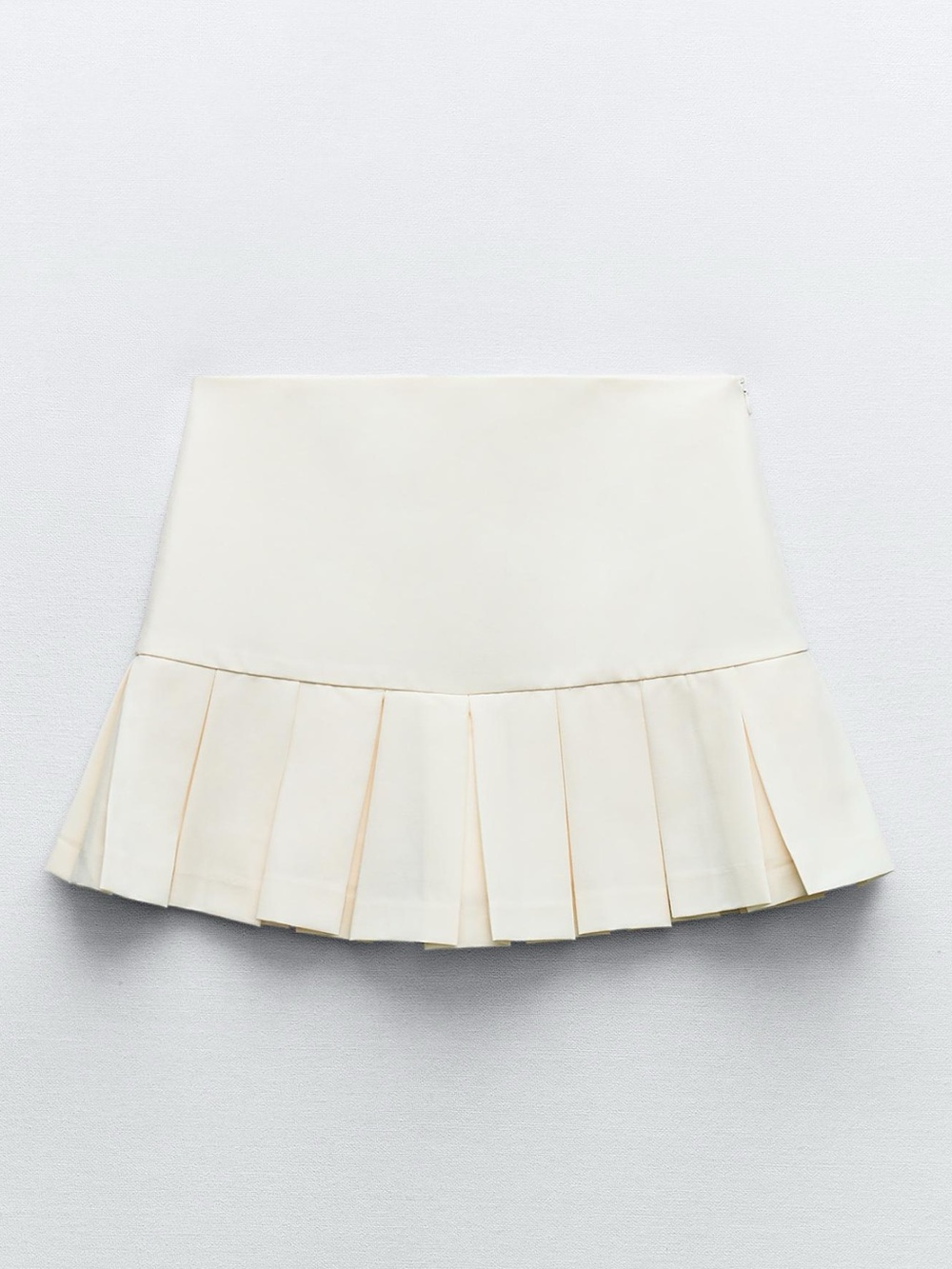 Zara Oyster-White Pleated Skort